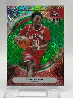 2025-26 Bowman Best University Tobe Awaka Green Mini Diamond Refractor 44/99 SP
